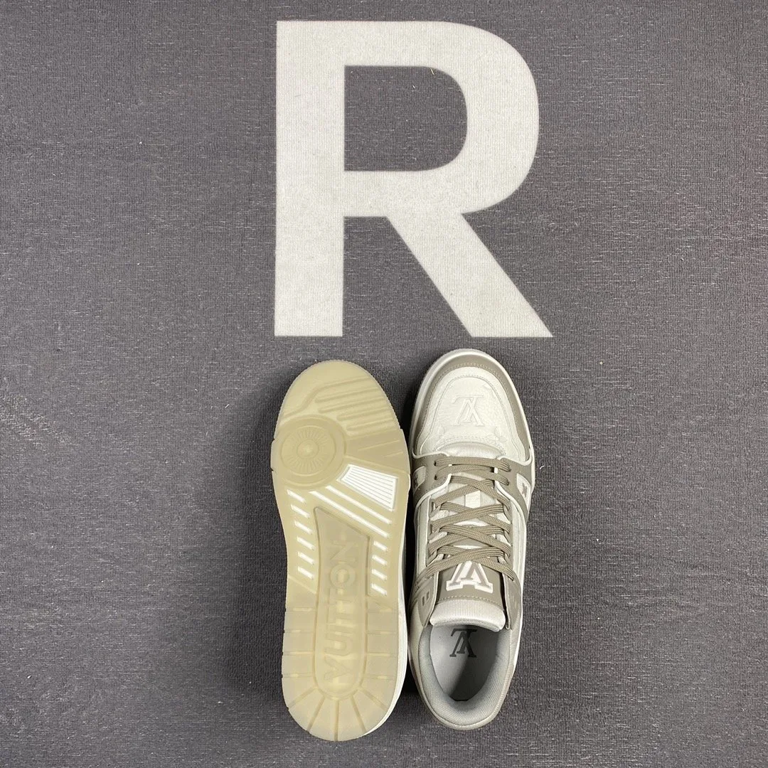 Louis Vuitton Trainer Sneaker Rubber Monogram Grey Virgil Abloh LV 1A9VOS - Image 6