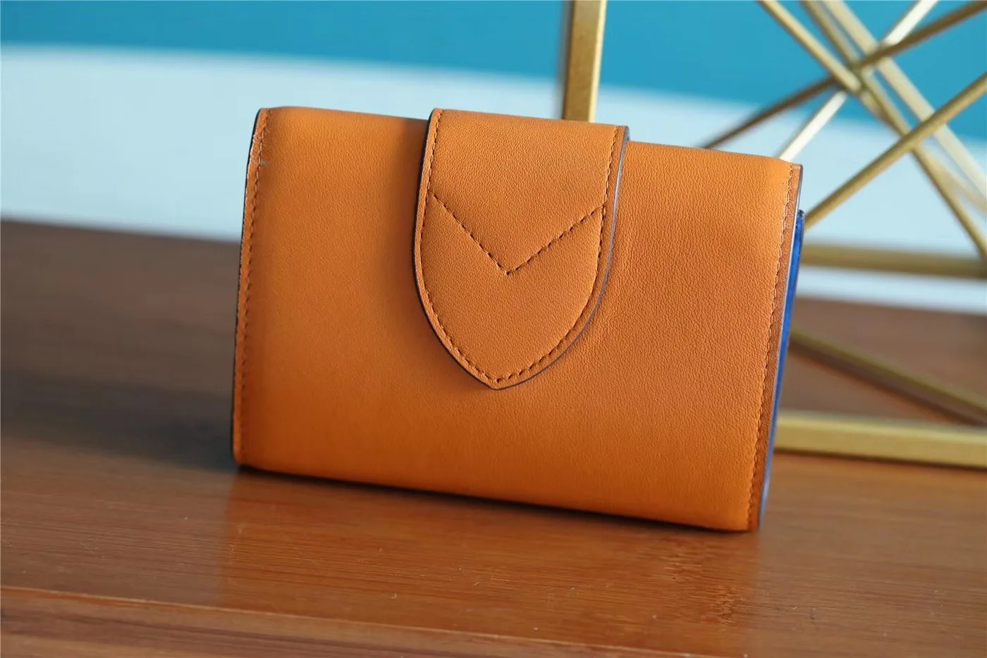 Louis Vuitton Pont 9 Compact Wallet Caramel Brown - Image 3