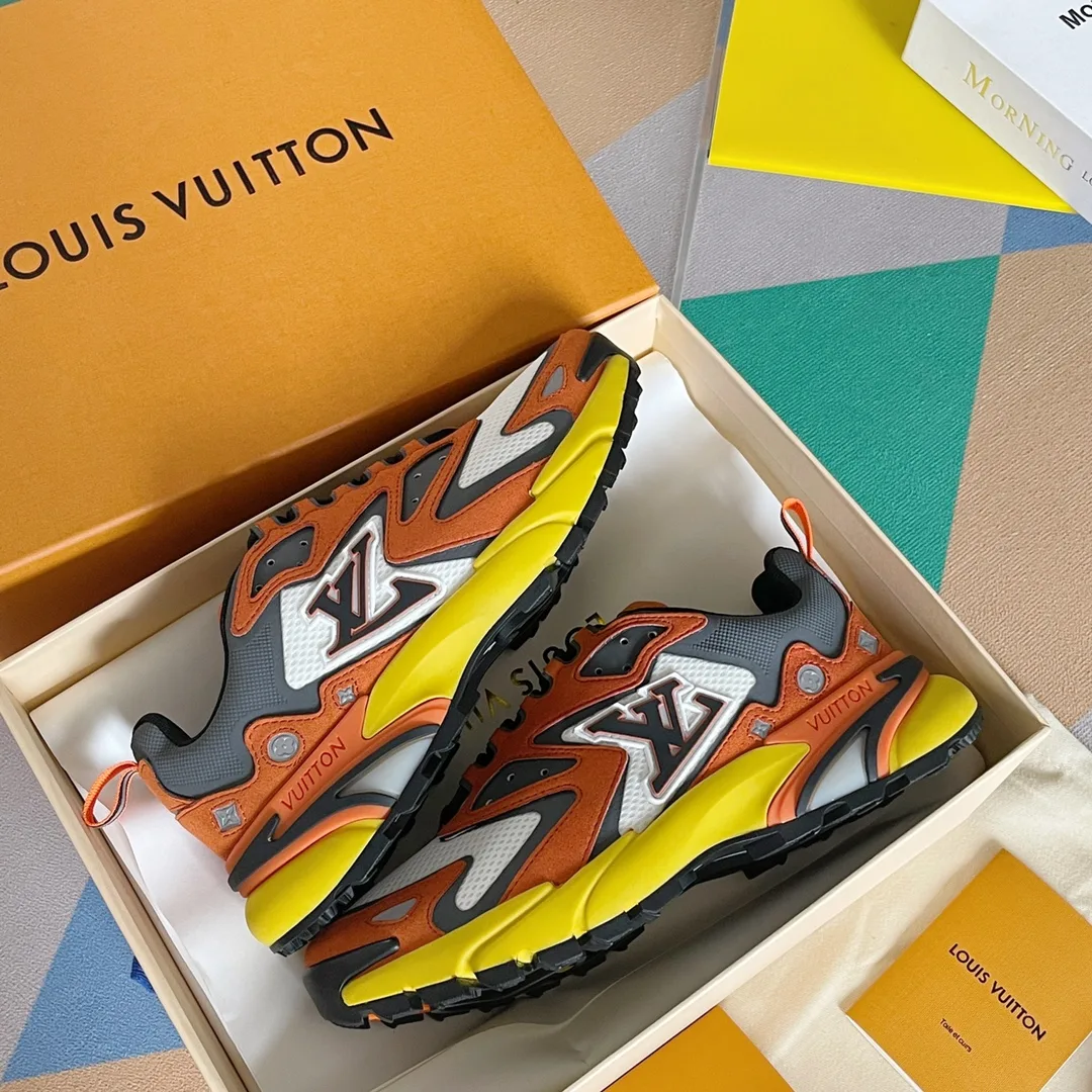 Louis Vuitton Men’s LV Runner Tatic Sneaker Orange - Image 3