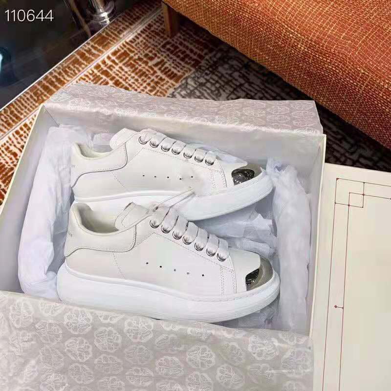 Alexander McQueen Unisex Oversized Sneaker White Calf Leather Lace-up Sneaker - image 6