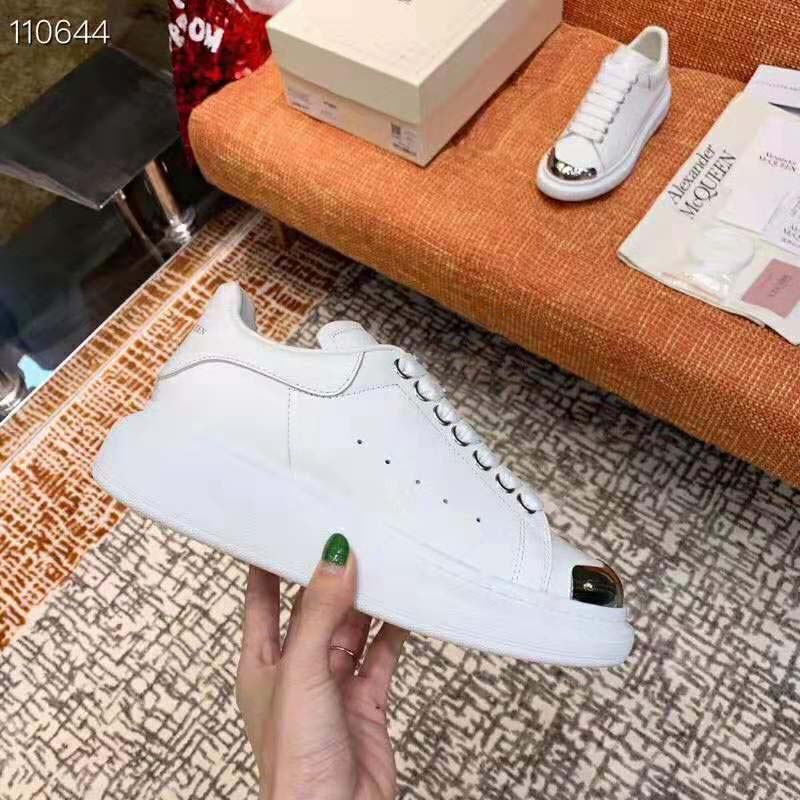 Alexander McQueen Unisex Oversized Sneaker White Calf Leather Lace-up Sneaker - image 7