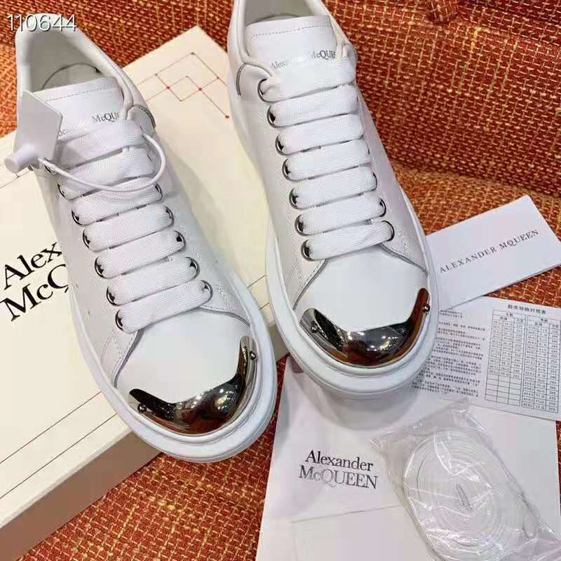 Alexander McQueen Unisex Oversized Sneaker White Calf Leather Lace-up Sneaker - image 5