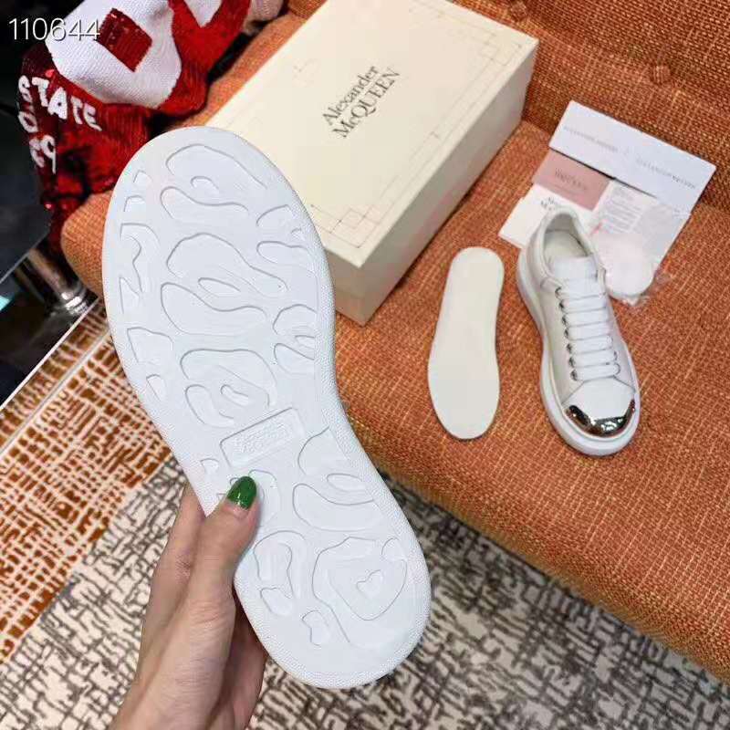 Alexander McQueen Unisex Oversized Sneaker White Calf Leather Lace-up Sneaker - image 9