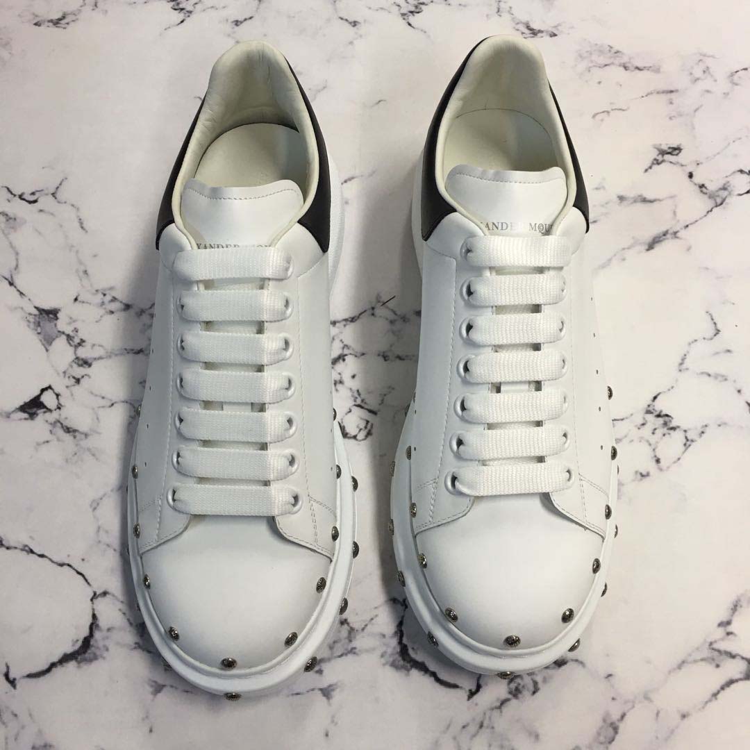 Alexander Mcqueen Men Oversized Sneaker with Silver Hammered Studs Shoes White - image 5