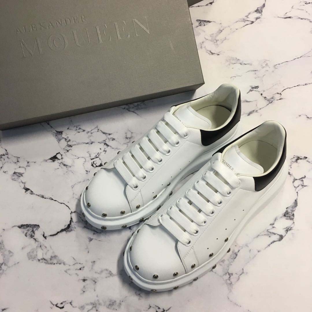 Alexander Mcqueen Men Oversized Sneaker with Silver Hammered Studs Shoes White - image 4