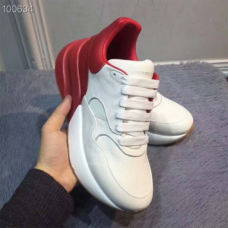 Alexander Mcqueen Unisex Oversized Runner 50mm Heel Hight-Red - image 7