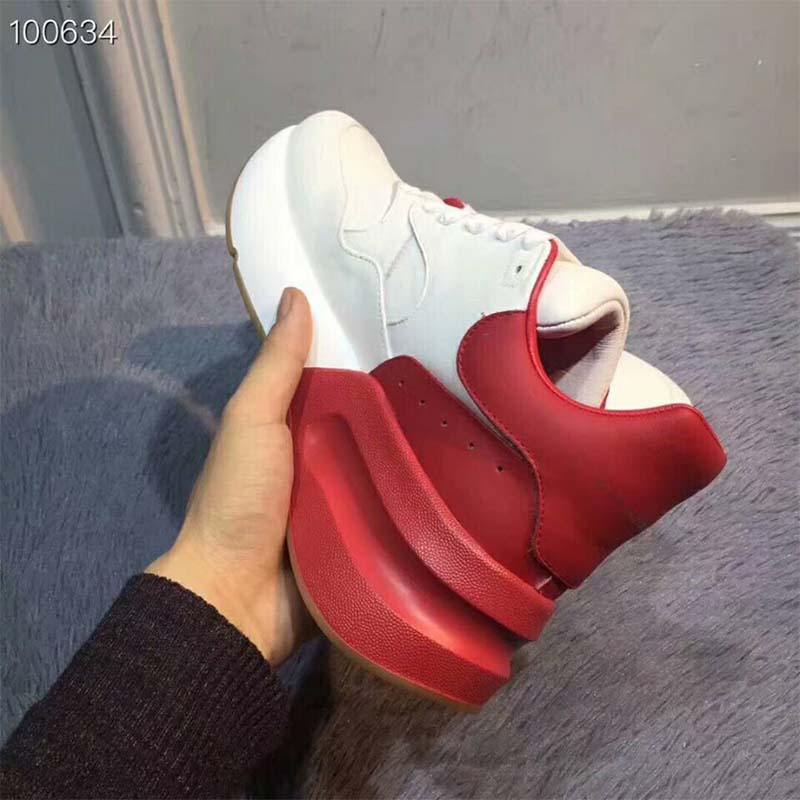 Alexander Mcqueen Unisex Oversized Runner 50mm Heel Hight-Red - image 8
