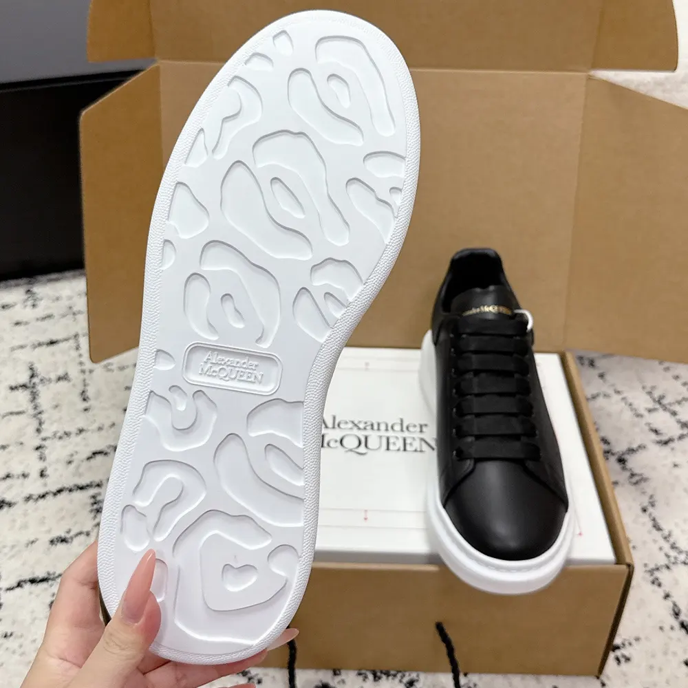 Alexander Mcqueen Unisex Oversized Sneaker Black Smooth Calf Leather Lace-Up Sneaker - image 10