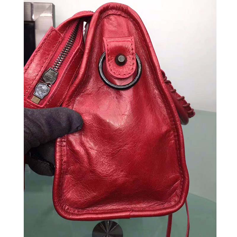 Balenciaga Classic City Top Handle and Should Bag-Red - image 8