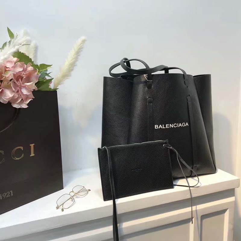 Balenciaga Everyday Tote M Calfskin with Handles-Black - image 5