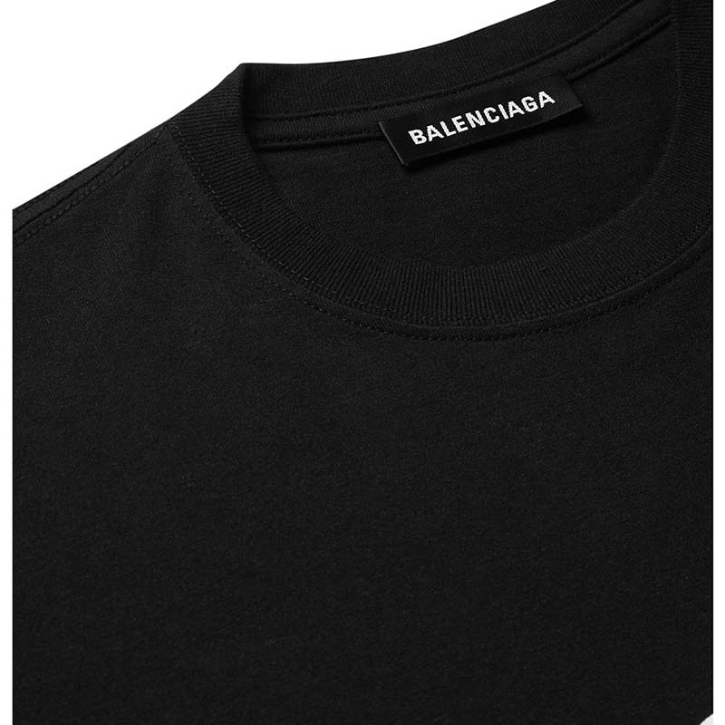 Balenciaga Men Oversized BB T-Shirt in Printed Light Jersey-Black - image 6