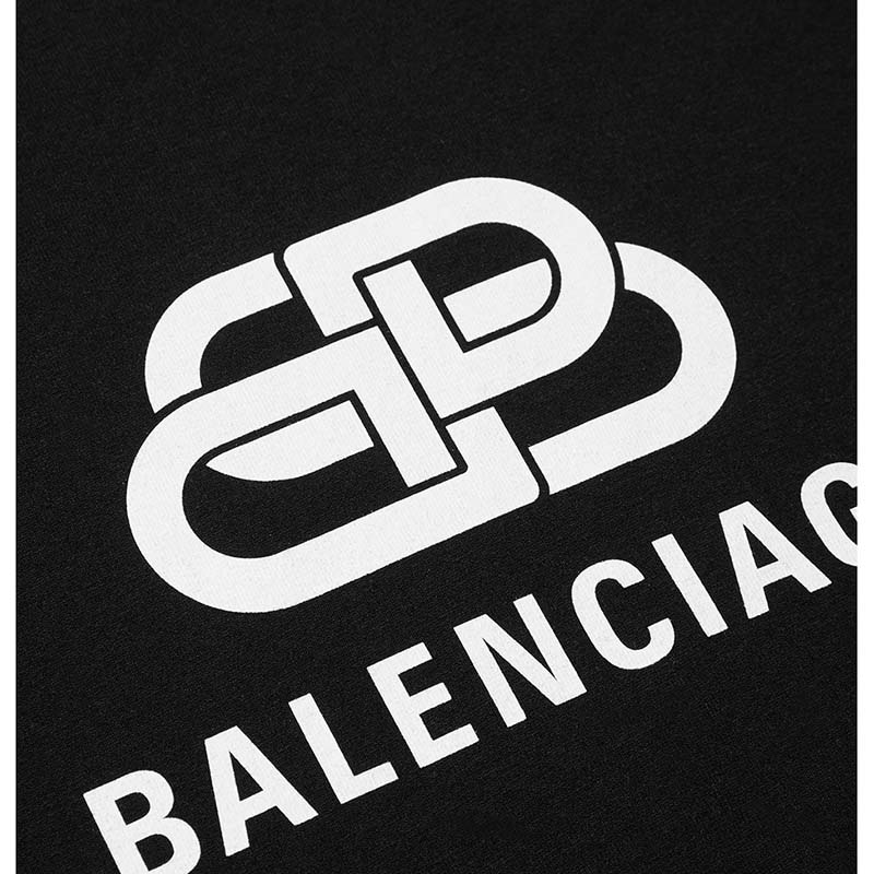 Balenciaga Men Oversized BB T-Shirt in Printed Light Jersey-Black - image 5
