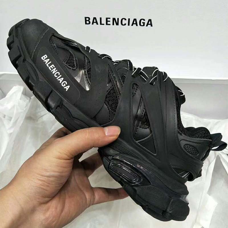 Balenciaga Men Shoes Track Trainers in Black Mesh and Nylon-Black - image 5