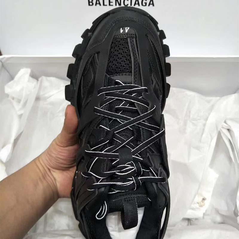 Balenciaga Men Shoes Track Trainers in Black Mesh and Nylon-Black - image 7
