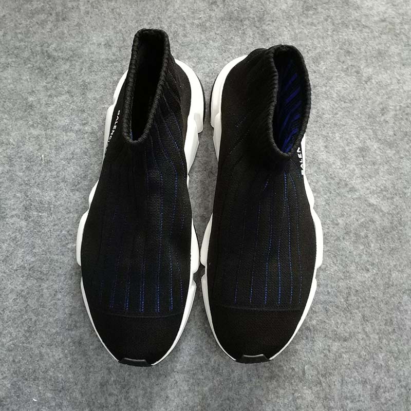 Balenciaga Men Speed Trainer Ribs Shoes Black - image 4