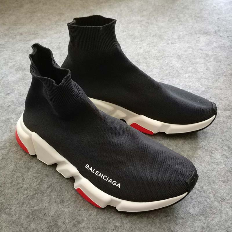 Balenciaga Unisex Shoes Speed Trainers with Tricolor Sole-Black - image 4