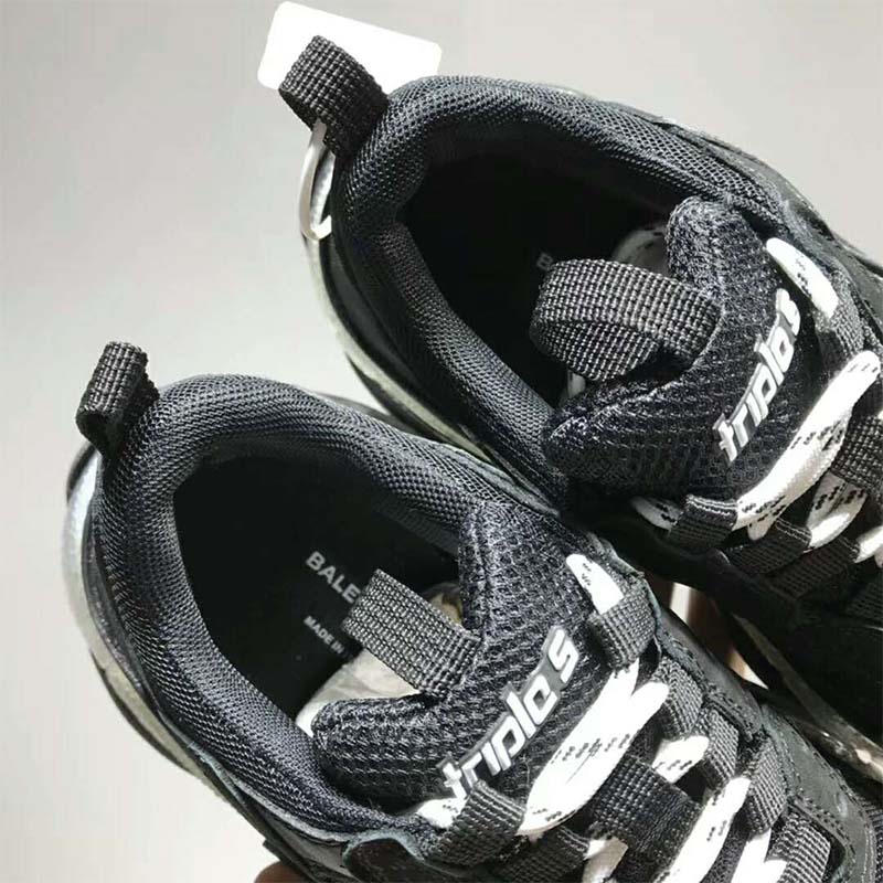 Balenciaga Unisex Shoes Triple S Clear Sole Trainers-Black - image 9