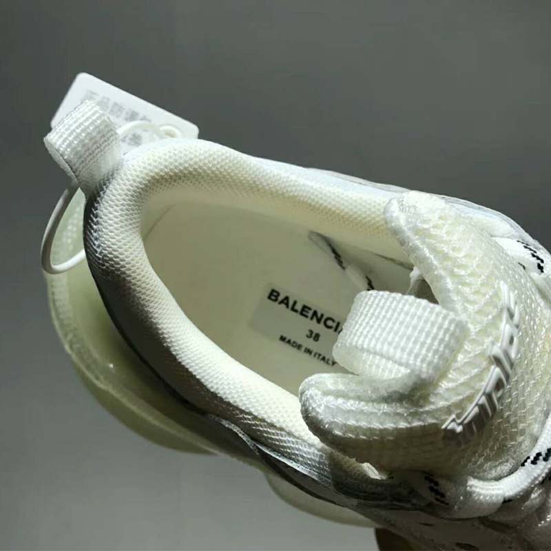 Balenciaga Unisex Shoes Triple S Clear Sole Trainers-White - image 10