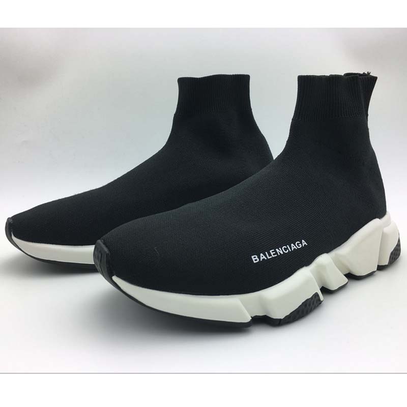 Balenciaga Unisex Stretch Mesh High Top Sneakers-Black - image 4