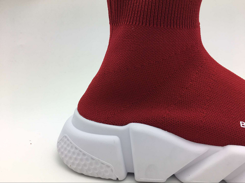 Balenciaga Unisex Stretch Mesh High Top Sneakers-Red - image 9