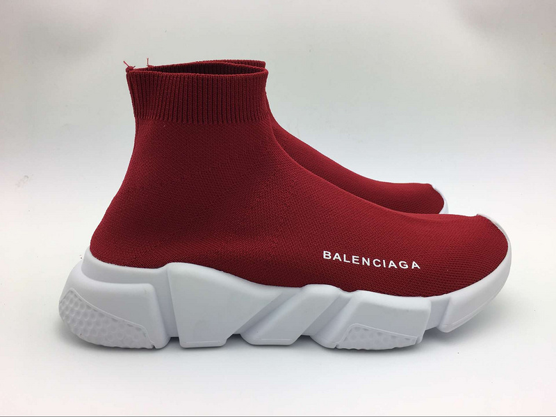 Balenciaga Unisex Stretch Mesh High Top Sneakers-Red - image 7