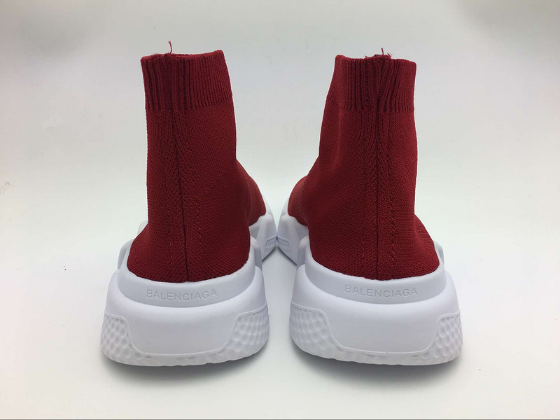 Balenciaga Unisex Stretch Mesh High Top Sneakers-Red - image 4