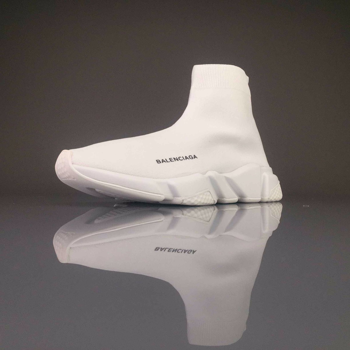 Balenciaga Unisex Stretch Mesh High Top Sneakers-White - image 4