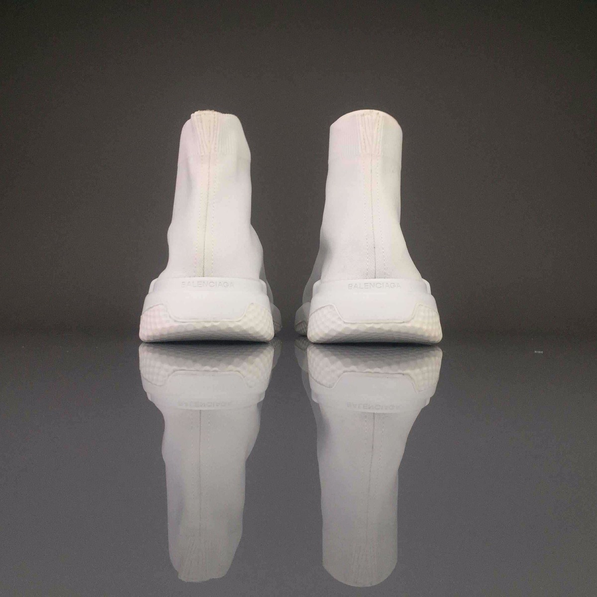 Balenciaga Unisex Stretch Mesh High Top Sneakers-White - image 5