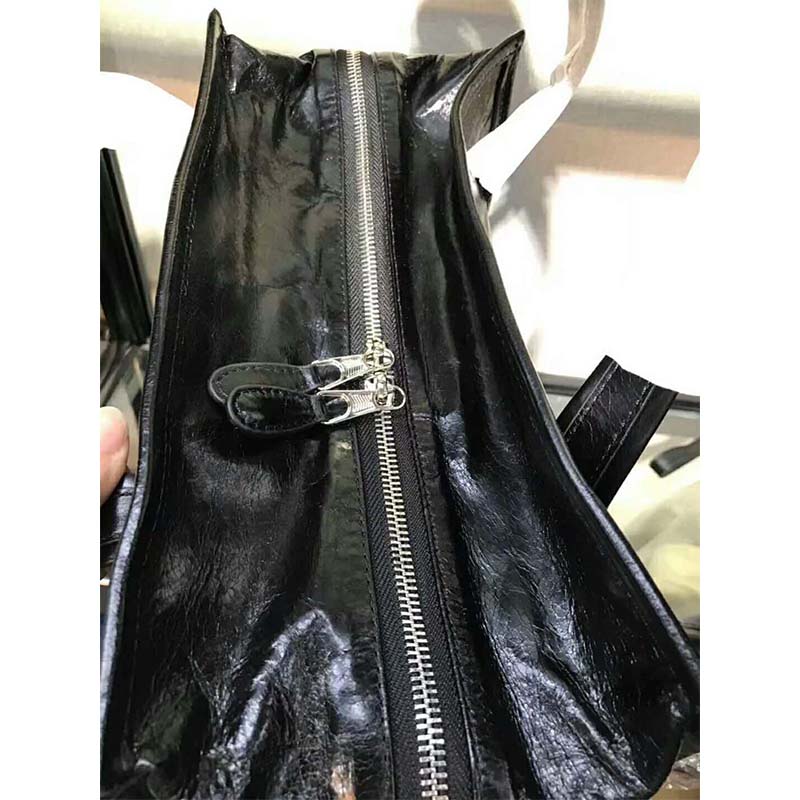 Balenciaga Women Bazar Large Lambskin Shopping Bag-Black - image 5