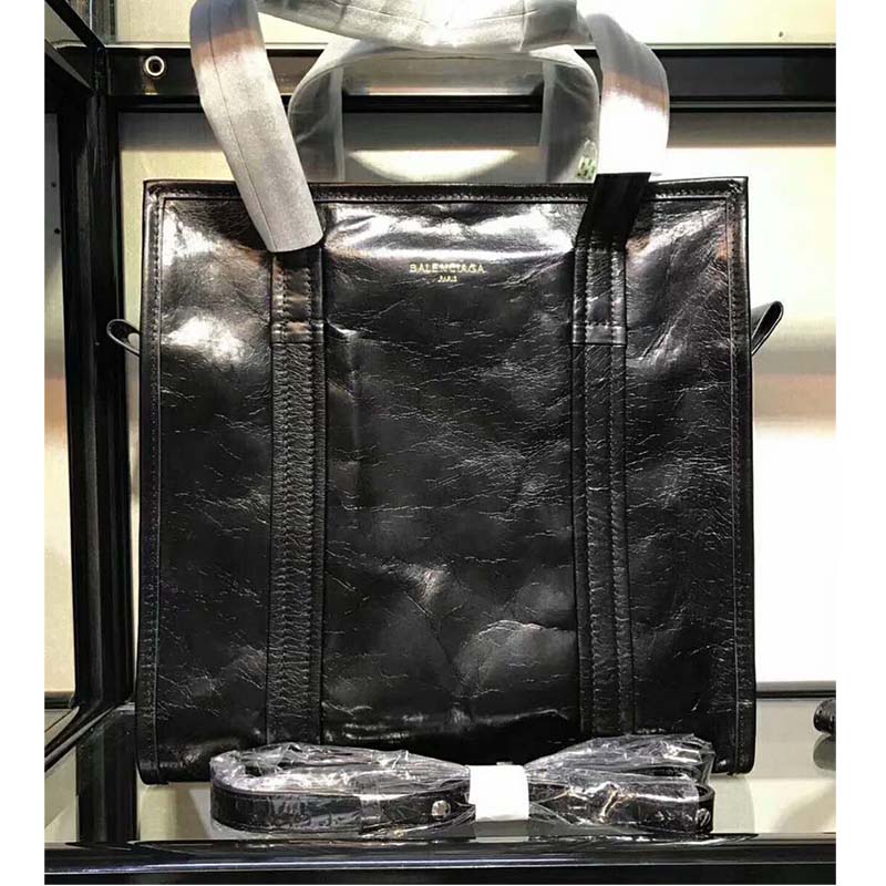 Close-up of lambskin texture and silver hardware on Balenciaga bag