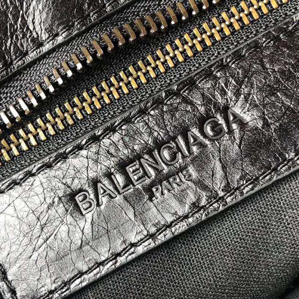 Balenciaga Women Classic City S Graffiti Small Lambskin Bag-Blue - image 9