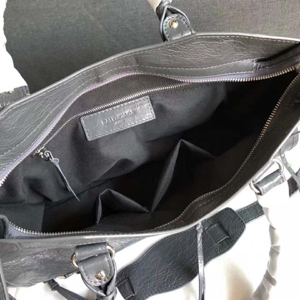 Balenciaga Women Classic Silver City Medium Size Lambskin Bag - image 4