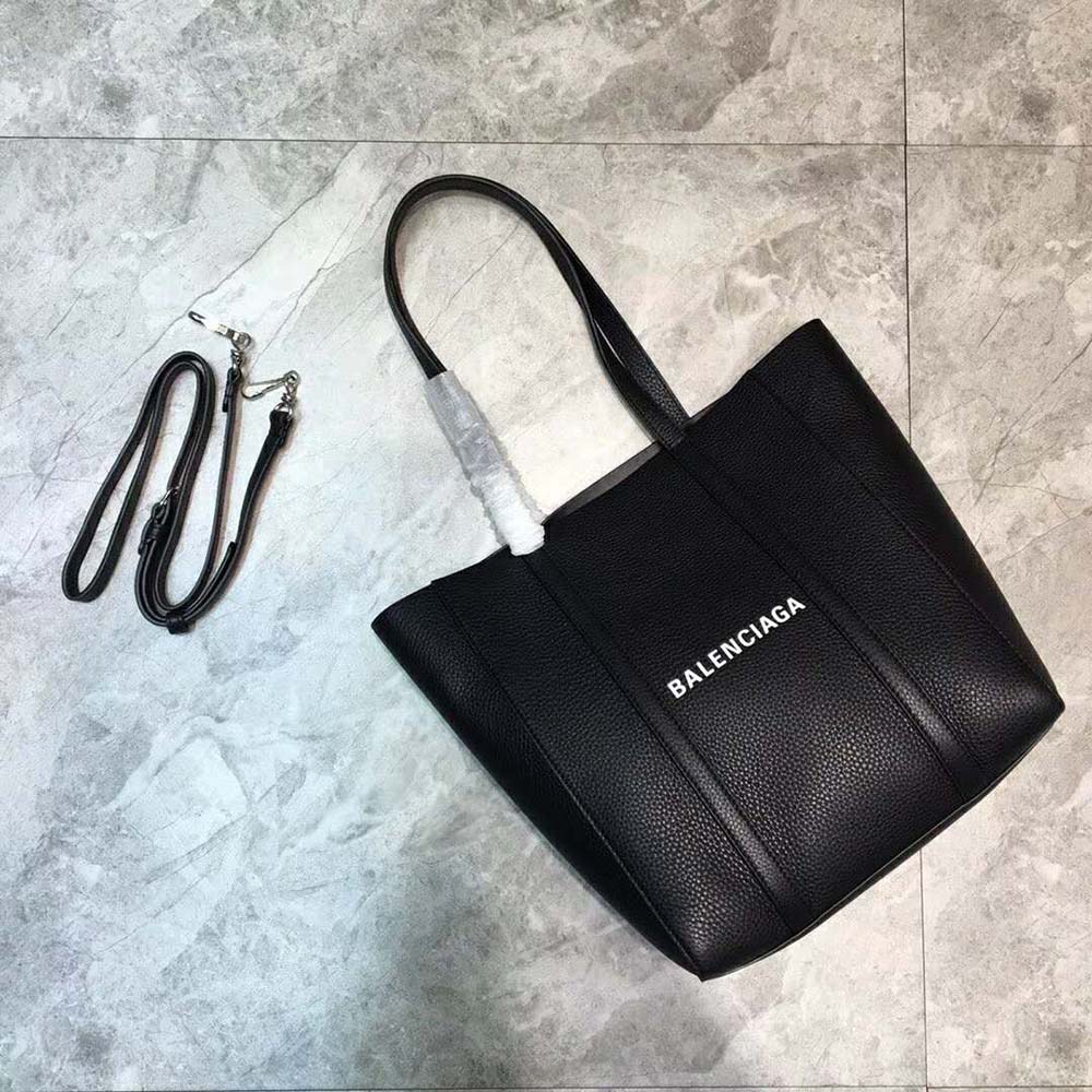 Balenciaga Women Everyday Tote XXS Calfskin Tote with Thin Handles-Black - image 4