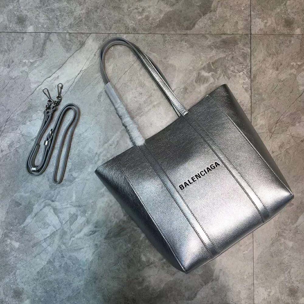 Balenciaga Women Everyday Tote XXS Metallic Effect-Silver - image 4