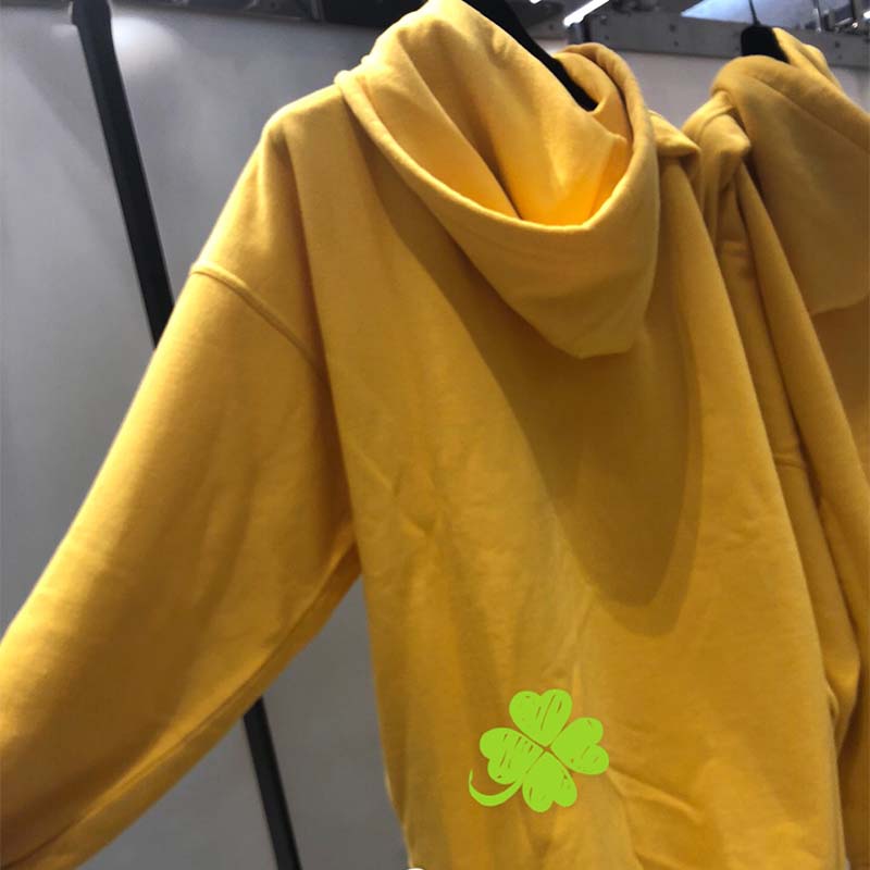 Balenciaga Women Hoodie Cardigan Logo Printed Hooded Sweater-Yellow - image 5