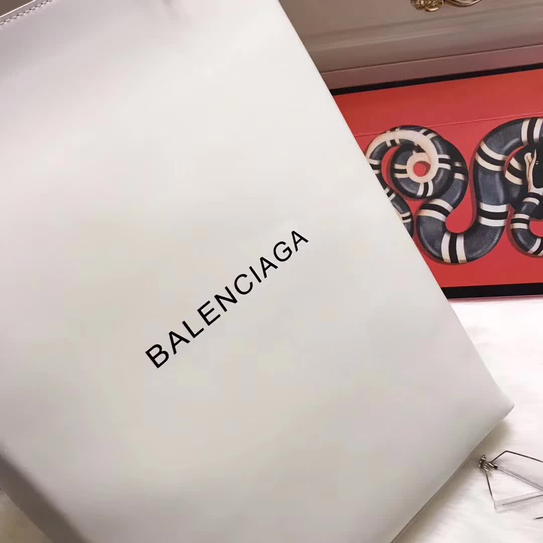 Balenciaga Women North-South Calfskin Shopping Bag M-White - image 6