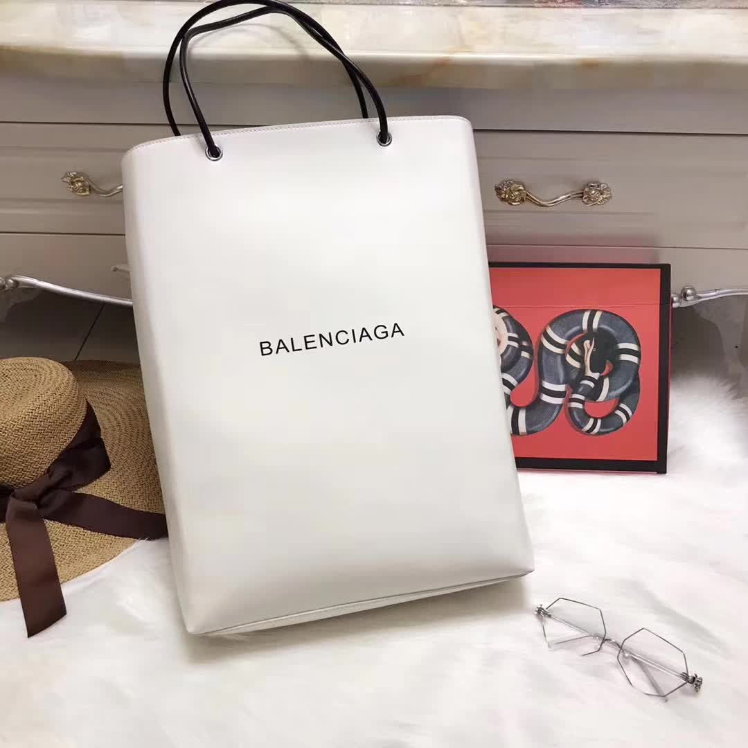 Close-up detail of silver hardware on Balenciaga Women North-South Bag