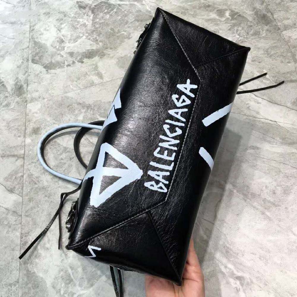 Balenciaga Women Papier A6 Zip Around Graffiti Crossbody Graffiti Print - image 8