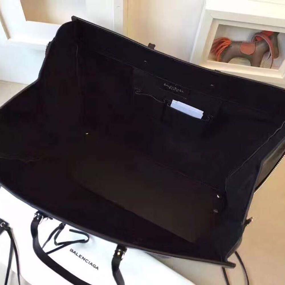 Balenciaga Women Papier B4 Zip Around Cross Body Horizontal Tote-Black - image 4