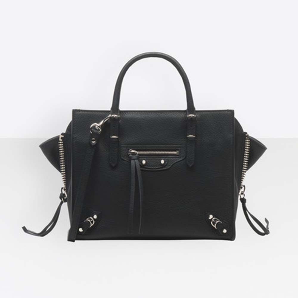 Front view of Balenciaga Women Papier Mini A4 Zip Around Cross Body Calfskin bag