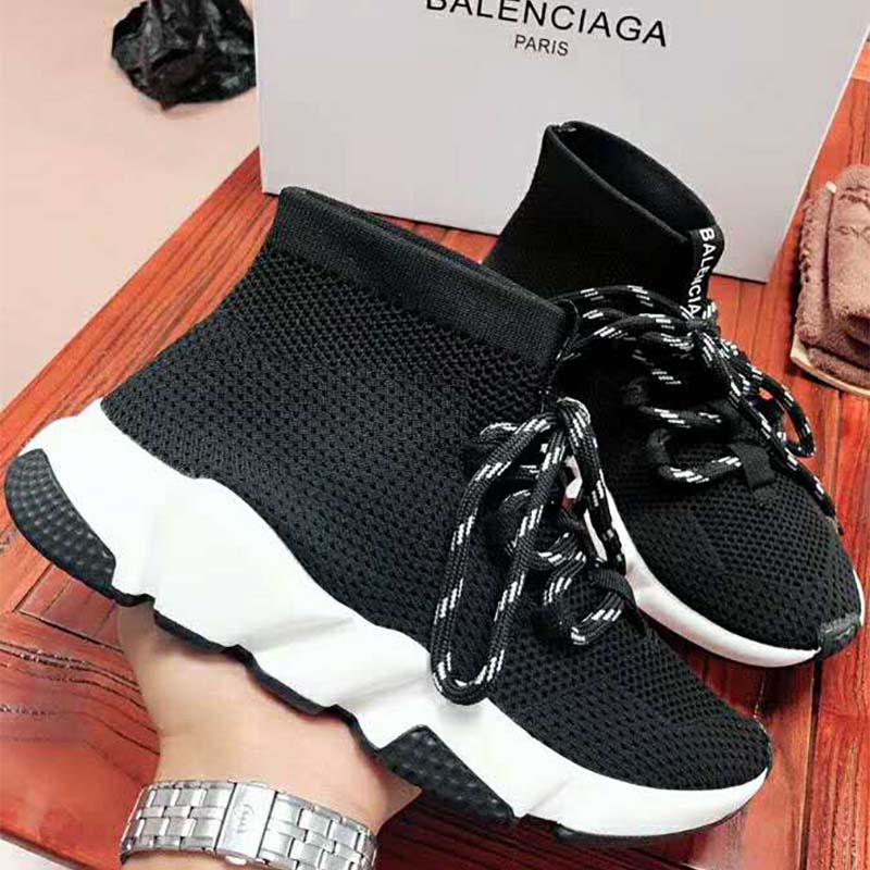 Balenciaga Women Shoes Speed Trainers 10mm Heel-Black - image 5