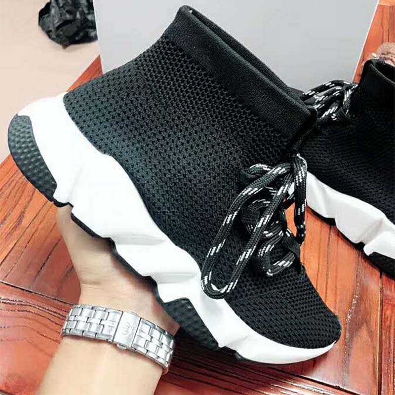 Balenciaga Women Shoes Speed Trainers 10mm Heel-Black - image 4
