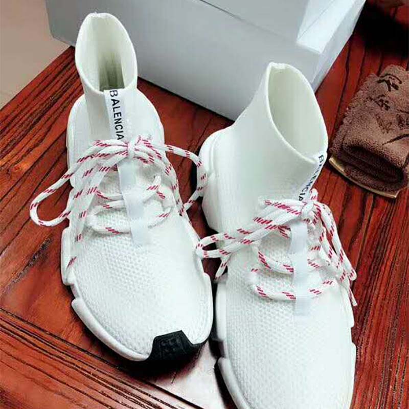 Balenciaga Women Shoes Speed Trainers 10mm Heel-White - image 5