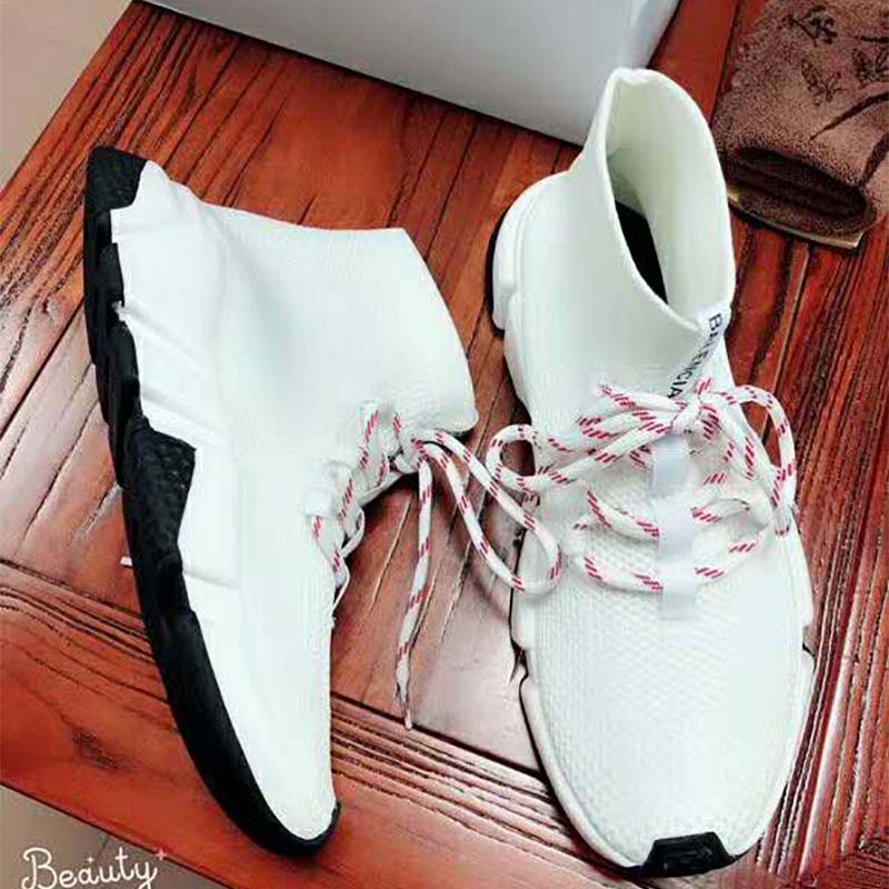 Balenciaga Women Shoes Speed Trainers 10mm Heel-White - image 4