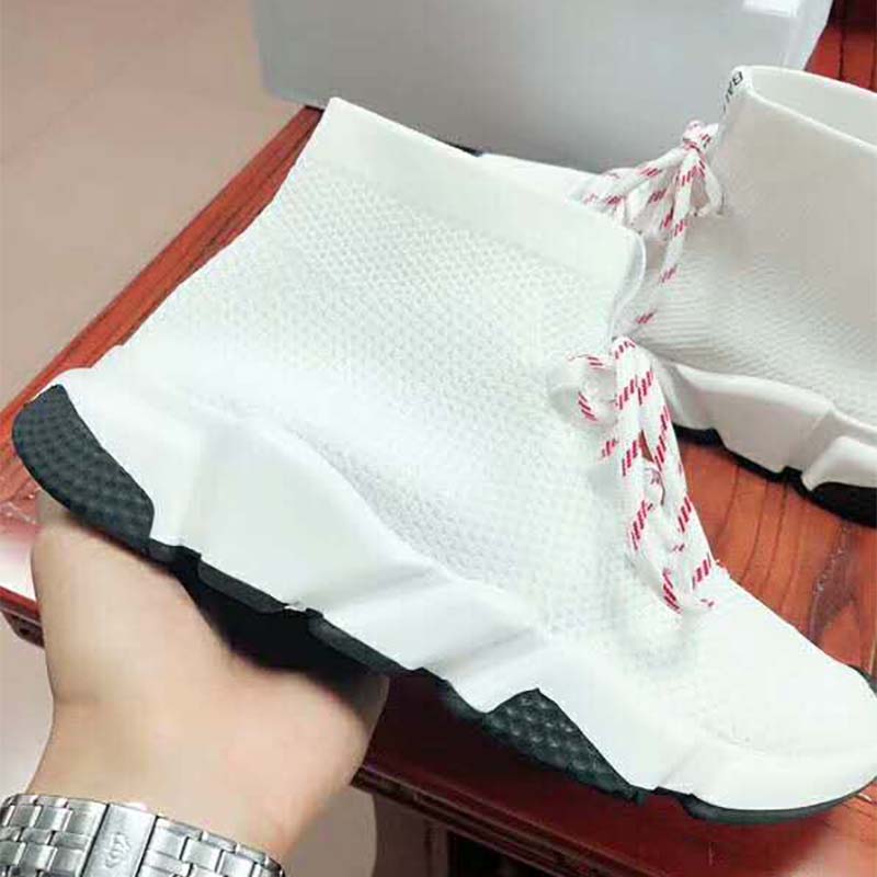 Balenciaga Women Shoes Speed Trainers 10mm Heel-White - image 6