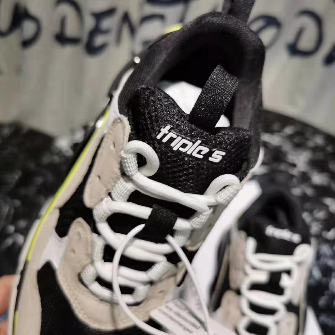 Balenciaga Women Shoes Triple S Grey Neon Yellow White Leather - image 6