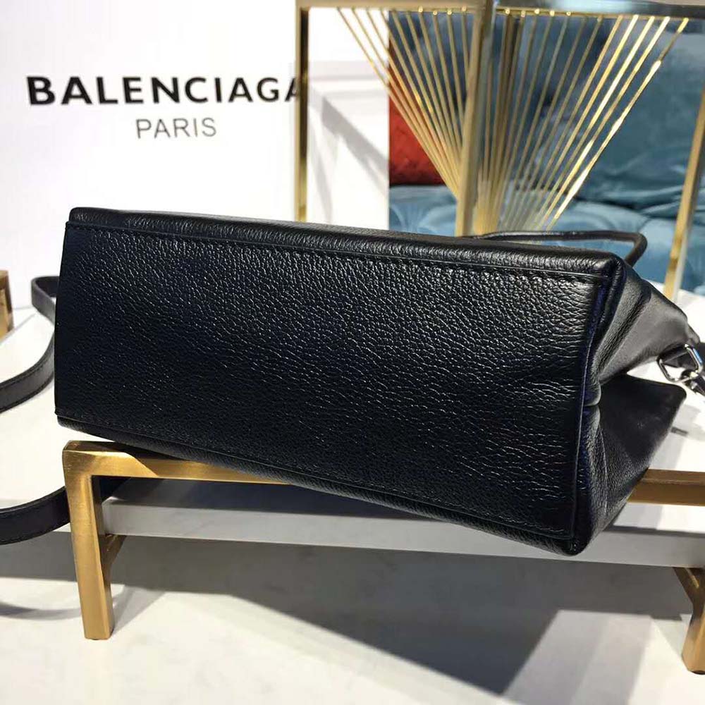 Balenciaga Women Shooping Tote XXS Small Natural Grain Calfskin-Black - image 7