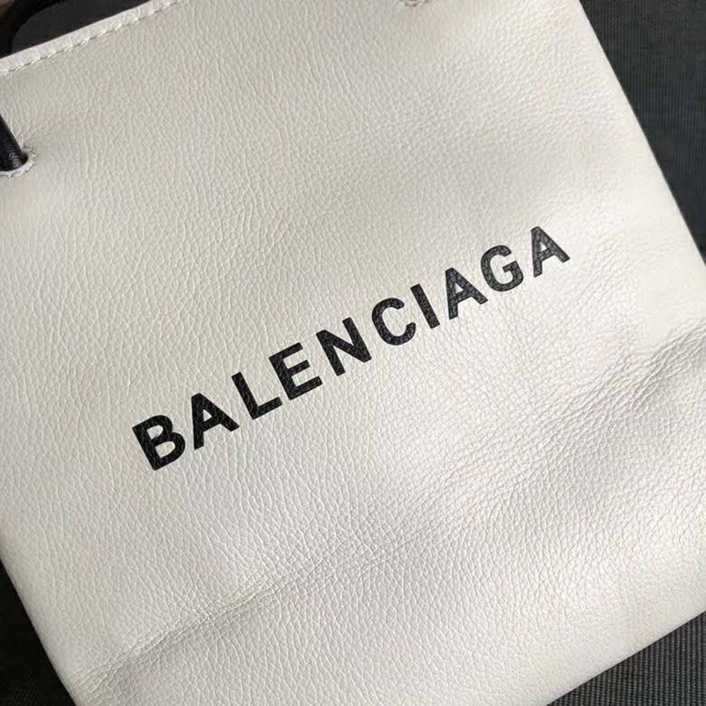 Balenciaga Women Shopping Tote XXS Bag in Calfskin Leather-White - image 5
