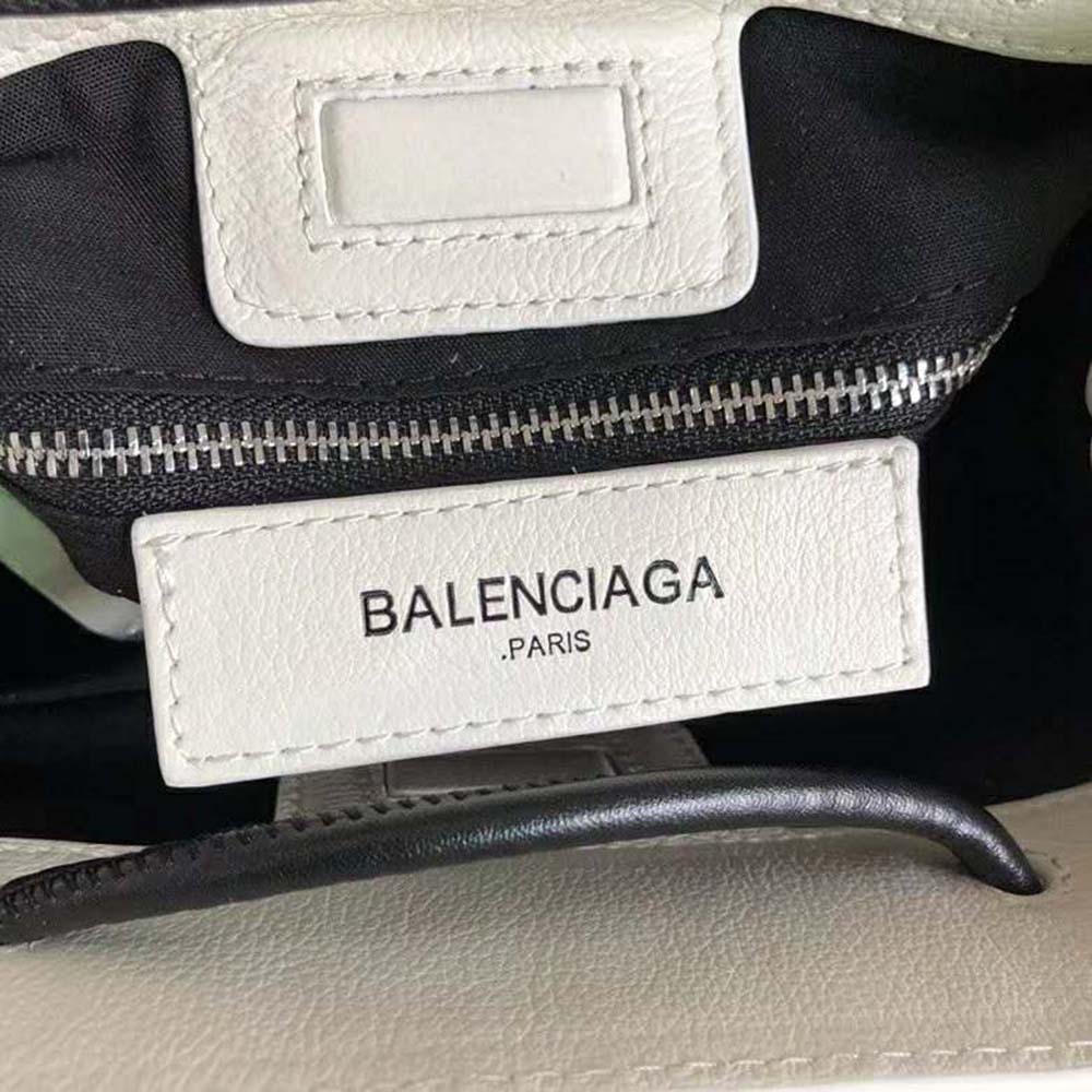Balenciaga Women Shopping Tote XXS Bag in Calfskin Leather-White - image 9