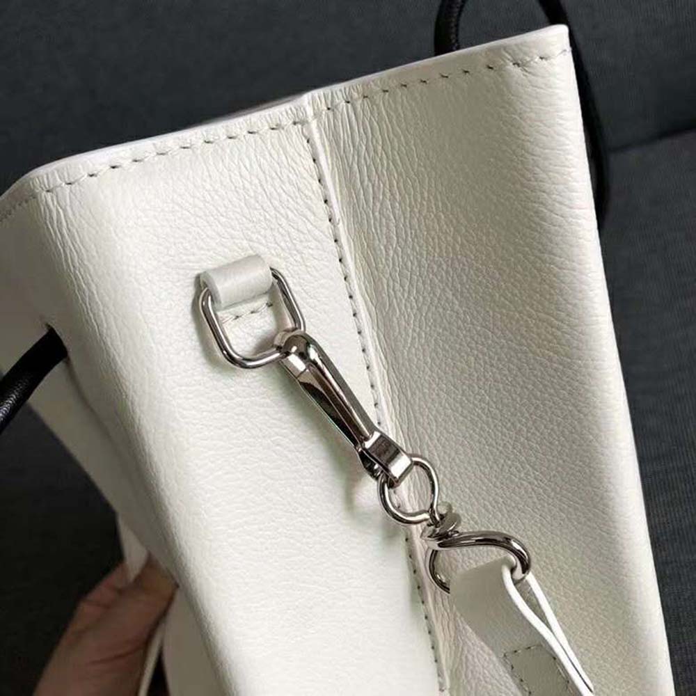 Balenciaga Women Shopping Tote XXS Bag in Calfskin Leather-White - image 7